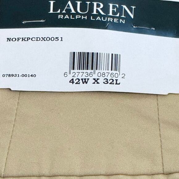 New LAUREN RALPH LAUREN Men’s Flat Front Chino Pant Sz 42 x 32 - Picture 13 of 13